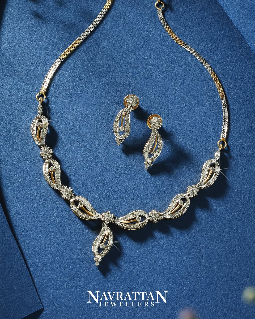 Diamond Necklace Set with Earrings